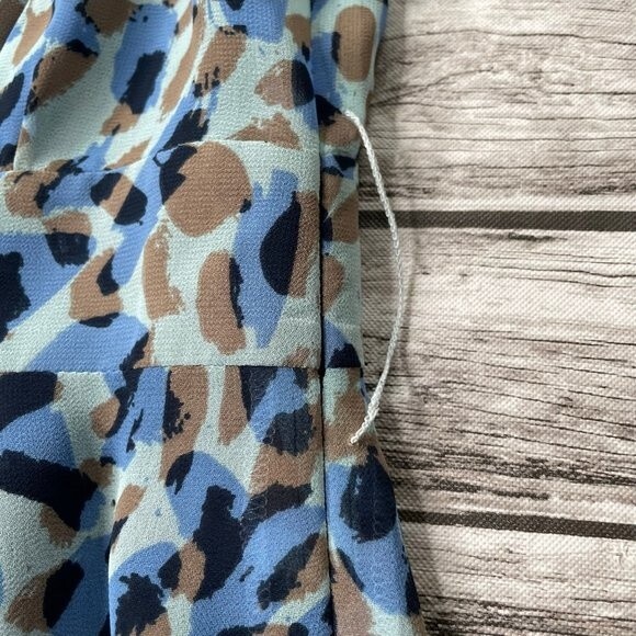 Macys Matthew Williamson for Impulse Sleeveless Mini Dress Spotted 6 Blue Taupe - Picture 6 of 12